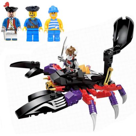 Enlighten 1303 Qman 1303 non  CỖ XE BỌ CẠP bộ đồ chơi xếp lắp ráp ghép mô hình Pirates Of The Caribbean LEGENDARY PIRATES Cướp Biển Vùng Caribe 147 khối