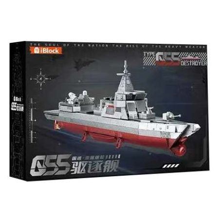 iBlock ib1212 Type 055 Destroyer Xếp hình lắp ráp ghép mô hình Sự trỗi dậy của linh hồn quốc gia về vũ khí hạng nặng: Kẻ hủy diệt 055 1:500