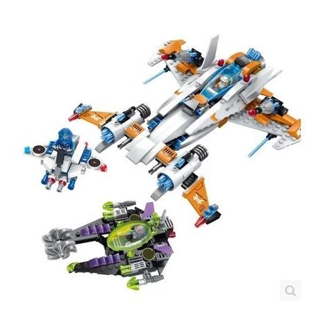 Enlighten 1615 Qman 1615 non  ĐUỔI BẮT TÀU HỦY DIỆT bộ đồ chơi xếp lắp ráp ghép mô hình Space Adventure SPACE ADVENTURE CHASE DESTROYER Thám Hiểm Không Gian 478 khối