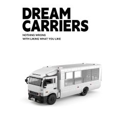 Pibo PB8837 Xếp hình lắp ráp ghép mô hình Người tiên phong chắp cánh ước mơ: Xe đầu kéo chở hàng Mitsubishi