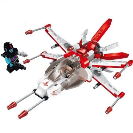 Enlighten 1610 Qman 1610 non  PHI THUYỀN CHIM ƯNG ĐỎ bộ đồ chơi xếp lắp ráp ghép mô hình Space Adventure SPACE ADVENTURE FIGHTING FALCON Thám Hiểm Không Gian 207 khối