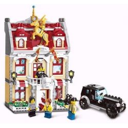 Enlighten 1130 Qman 1130 non  TÒA THỊ CHÍNH bộ đồ chơi xếp lắp ráp ghép mô hình City Thành Phố 742 khối