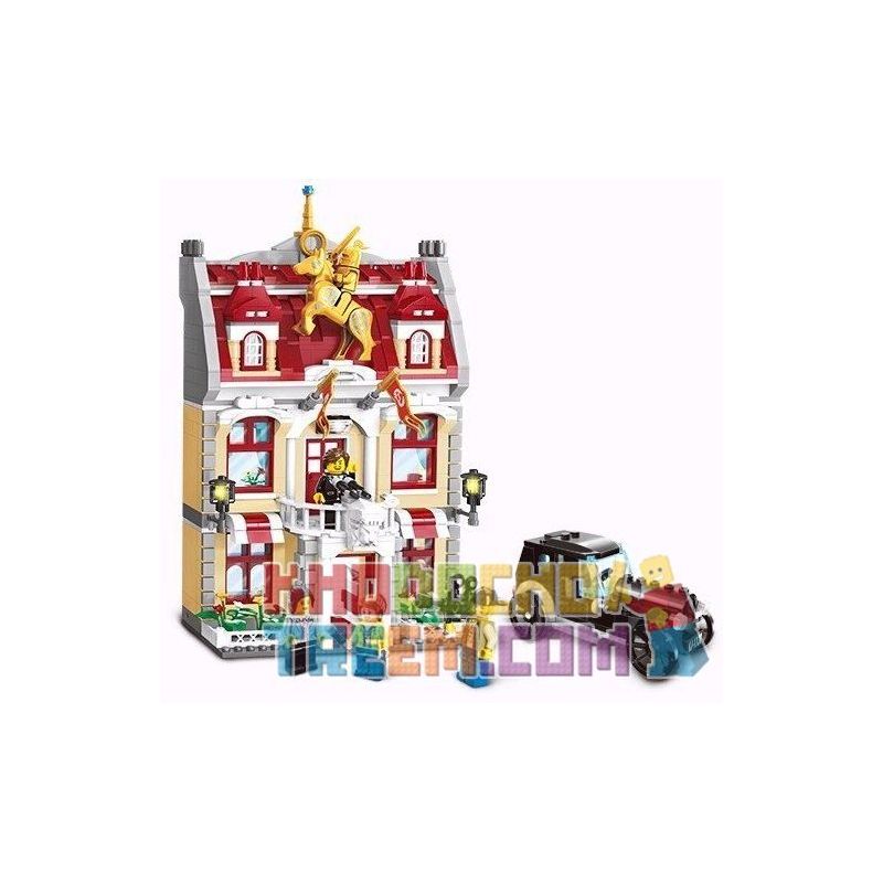 Enlighten 1130 Qman 1130 non  TÒA THỊ CHÍNH bộ đồ chơi xếp lắp ráp ghép mô hình City Thành Phố 742 khối