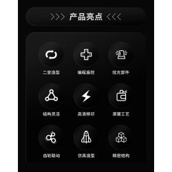 Takuki T1107 Dual Mode Robot Xếp hình lắp ráp ghép mô hình Robot tàu vũ trụ kết hợp hành trình trên mặt đất thám hiểm không gian