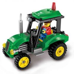 Enlighten 1102 Qman 1102 non  MÁY KÉO bộ đồ chơi xếp lắp ráp ghép mô hình City TRACTOR Thành Phố 112 khối