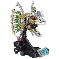 XINZHUAN XZ0008 DinoMech Xếp hình lắp ráp ghép mô hình Sọ Dilophosaurus cơ khí