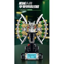 XINZHUAN XZ0008 DinoMech Xếp hình lắp ráp ghép mô hình Sọ Dilophosaurus cơ khí