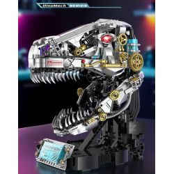 XINZHUAN XZ0005 DinoMech Xếp hình lắp ráp ghép mô hình Hộp sọ Tyrannosaurus cơ khí