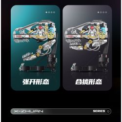 XINZHUAN XZ0005 DinoMech Xếp hình lắp ráp ghép mô hình Hộp sọ Tyrannosaurus cơ khí