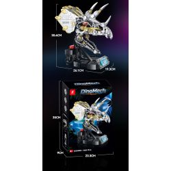 XINZHUAN XZ0006 DinoMech Xếp hình lắp ráp ghép mô hình Hộp sọ cơ học của Triceratops