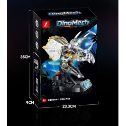 XINZHUAN XZ0006 DinoMech Xếp hình lắp ráp ghép mô hình Hộp sọ cơ học của Triceratops
