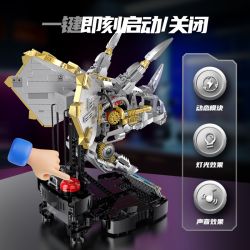 XINZHUAN XZ0006 DinoMech Xếp hình lắp ráp ghép mô hình Hộp sọ cơ học của Triceratops