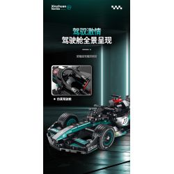 XINZHUAN XZ0003 Xếp hình lắp ráp ghép mô hình Xe công thức 1 Mercedes F1