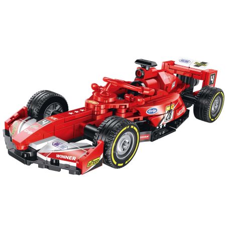 XINZHUAN XZ0004 Xếp hình lắp ráp ghép mô hình Xe công thức 1 Ferrari F1