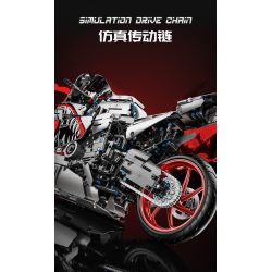 TMQ X6601 Xếp hình lắp ráp ghép mô hình Xe máy Yamaha Shark