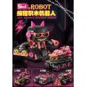 No license PL012 Xếp hình lắp ráp ghép mô hình Mèo âm nhạc biến thành robot 5 trong 1