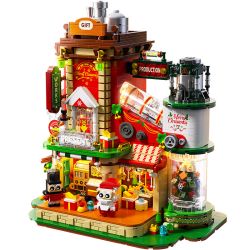 Xingya Premium 89139 Gift Factory Xếp hình lắp ráp ghép mô hình nhà máy sản xuất quà tặng