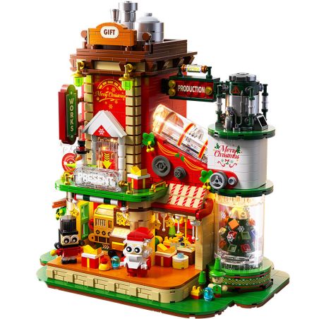 Xingya Premium 89139 Gift Factory Xếp hình lắp ráp ghép mô hình nhà máy sản xuất quà tặng