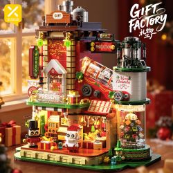 Xingya Premium 89139 Gift Factory Xếp hình lắp ráp ghép mô hình nhà máy sản xuất quà tặng