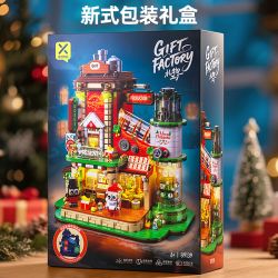 Xingya Premium 89139 Gift Factory Xếp hình lắp ráp ghép mô hình nhà máy sản xuất quà tặng