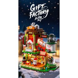 Xingya Premium 89139 Gift Factory Xếp hình lắp ráp ghép mô hình nhà máy sản xuất quà tặng
