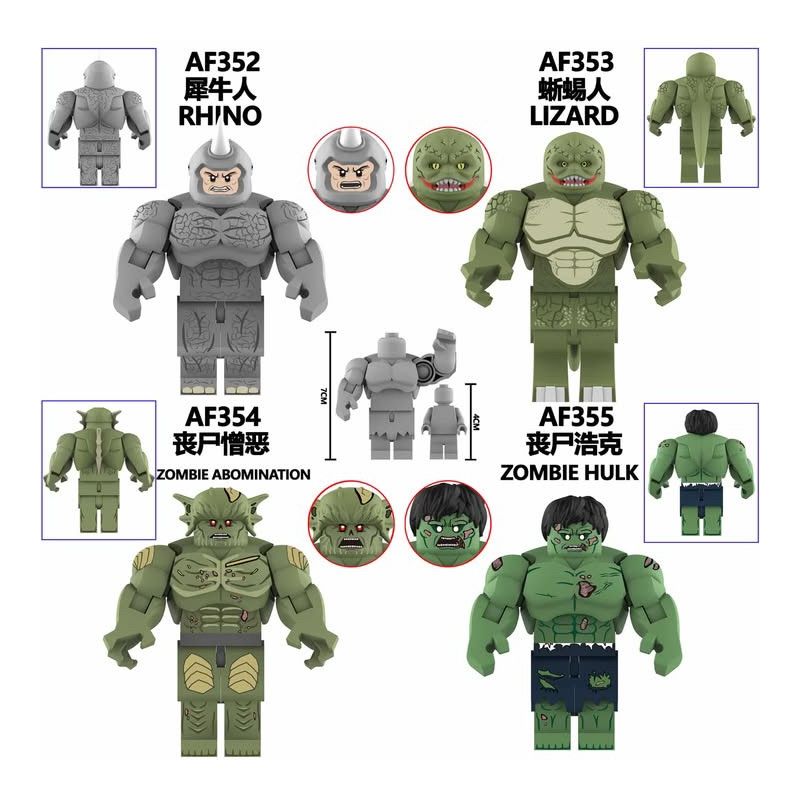 unknown AF352 unknown AF353 unknown AF354 unknown AF355 Xếp hình lắp ráp ghép mô hình Nhân vật siêu anh hùng 4 loại