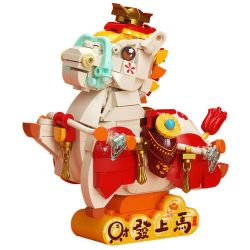 JAKI BK003 Wealthy Colt Xếp hình lắp ráp ghép mô hình chú ngựa con giàu có