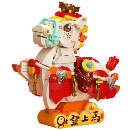 JAKI BK003 Wealthy Colt Xếp hình lắp ráp ghép mô hình chú ngựa con giàu có