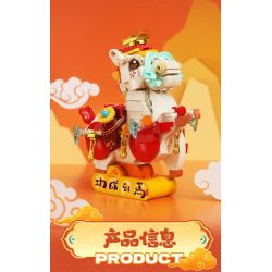 JAKI BK003 Wealthy Colt Xếp hình lắp ráp ghép mô hình chú ngựa con giàu có