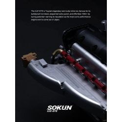 Pibo PB8814 Xếp hình lắp ráp ghép mô hình SOKUN: Động cơ 2JZ-GTE