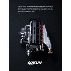 Pibo PB8814 Xếp hình lắp ráp ghép mô hình SOKUN: Động cơ 2JZ-GTE