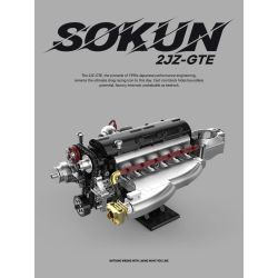 Pibo PB8814 Xếp hình lắp ráp ghép mô hình SOKUN: Động cơ 2JZ-GTE