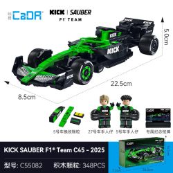 CaDA DoubleE C55082 Xếp hình lắp ráp ghép mô hình Đội Sauber F1 KICK Đội F1 Sauber C45