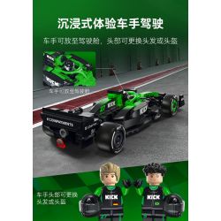CaDA DoubleE C55082 Xếp hình lắp ráp ghép mô hình Đội Sauber F1 KICK Đội F1 Sauber C45