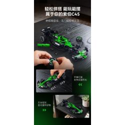 CaDA DoubleE C55082 Xếp hình lắp ráp ghép mô hình Đội Sauber F1 KICK Đội F1 Sauber C45