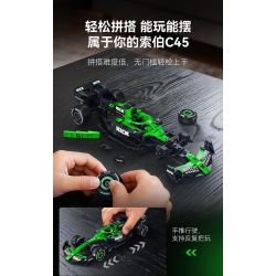 CaDA DoubleE C55082 Xếp hình lắp ráp ghép mô hình Đội Sauber F1 KICK Đội F1 Sauber C45