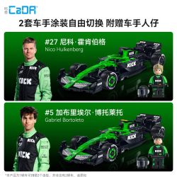 CaDA DoubleE C55082 Xếp hình lắp ráp ghép mô hình Đội Sauber F1 KICK Đội F1 Sauber C45