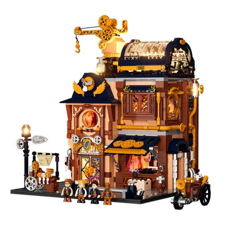 Lumibricks FunWhole 11015 Xếp hình lắp ráp ghép mô hình Thế giới Steampunk: Cửa hàng sửa chữa máy móc