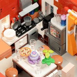 Lumibricks FunWhole 15009 Redbrick Row House Xếp hình lắp ráp ghép mô hình Cuộc sống thị trấn nhỏ: biệt thự gạch đỏ