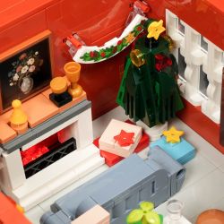 Lumibricks FunWhole 15009 Redbrick Row House Xếp hình lắp ráp ghép mô hình Cuộc sống thị trấn nhỏ: biệt thự gạch đỏ