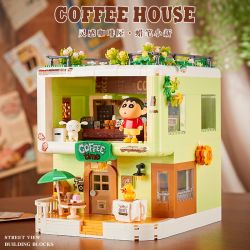 Beledi 21204 Coffee House Xếp hình lắp ráp ghép mô hình Crayon Shin-chan: Quán cà phê truyền cảm hứng