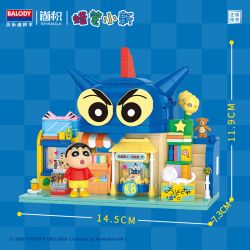 BALODY 21273 Xếp hình lắp ráp ghép mô hình Crayon Shin-chan: Ngôi nhà truyện tranh siêu nhân năng động