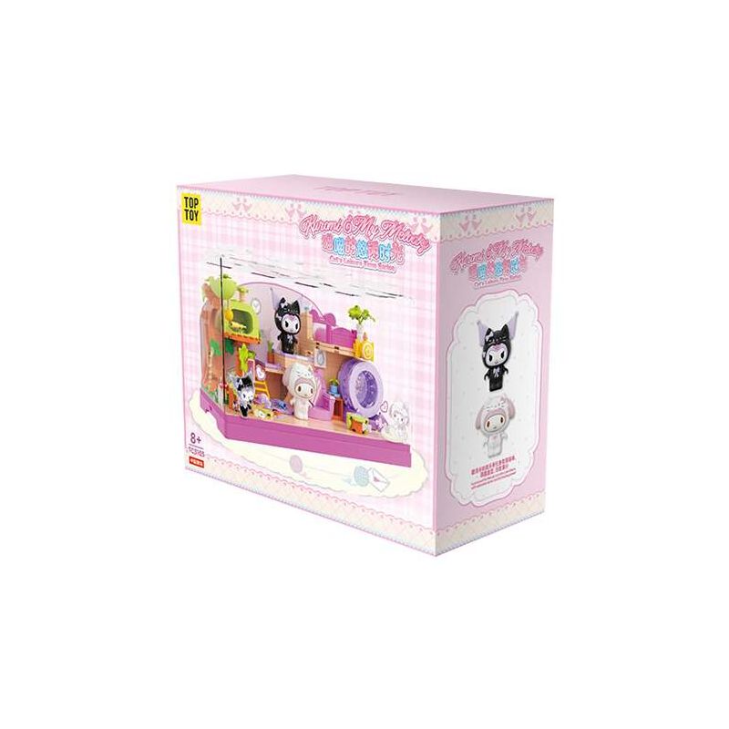 TOP TOY TC3103 Xếp hình lắp ráp ghép mô hình Thời gian rảnh rỗi của Sanrio Meow Meow Meow House BOX Coolomi, Melody