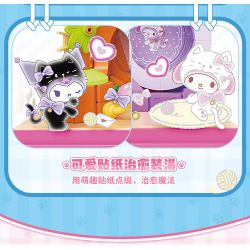 TOP TOY TC3103 Xếp hình lắp ráp ghép mô hình Thời gian rảnh rỗi của Sanrio Meow Meow Meow House BOX Coolomi, Melody