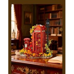 JIESTAR JJ9207 Telephone London Box Xếp hình lắp ráp ghép mô hình bốt điện thoại cổ điển