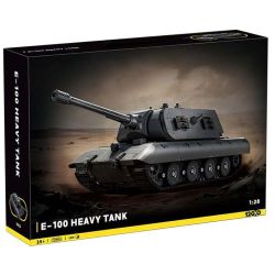 12GO 97020 E-100 Heavy Tank Xếp hình lắp ráp ghép mô hình Xe tăng hạng nặng E-100 phiên bản tháp pháo Maus 1:28