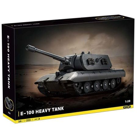 12GO 97020 E-100 Heavy Tank Xếp hình lắp ráp ghép mô hình Xe tăng hạng nặng E-100 phiên bản tháp pháo Maus 1:28