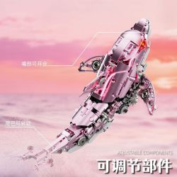 Beautiful and 13098 Beautiful and 13099 Xếp hình lắp ráp ghép mô hình Cá heo cơ khí