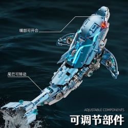 Beautiful and 13098 Beautiful and 13099 Xếp hình lắp ráp ghép mô hình Cá heo cơ khí