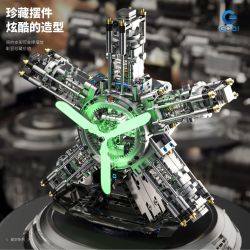 GOQI YC489 S-Cylinder Radial Engine Xếp hình lắp ráp ghép mô hình Bầu trời đầy sao: Động cơ sao hành tinh